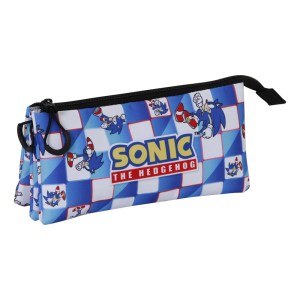Sonic The Hedgehog Blue Lay triple pencil case2